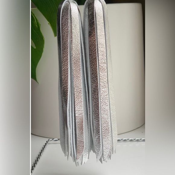 Journey Leather Tassel Earrings - Silver - Picture 3 of 7